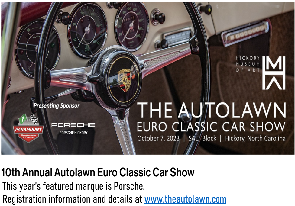 2023 Autolawn Euro Classic Car Show, Hickory NC